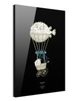 Carrello porta bebè Mongolfiera vetro acrilico