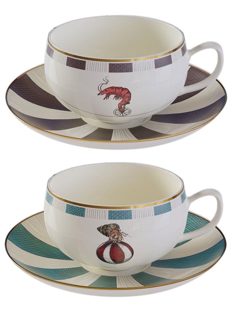 Tea cups 2 set Searcus / shrimp-hermit