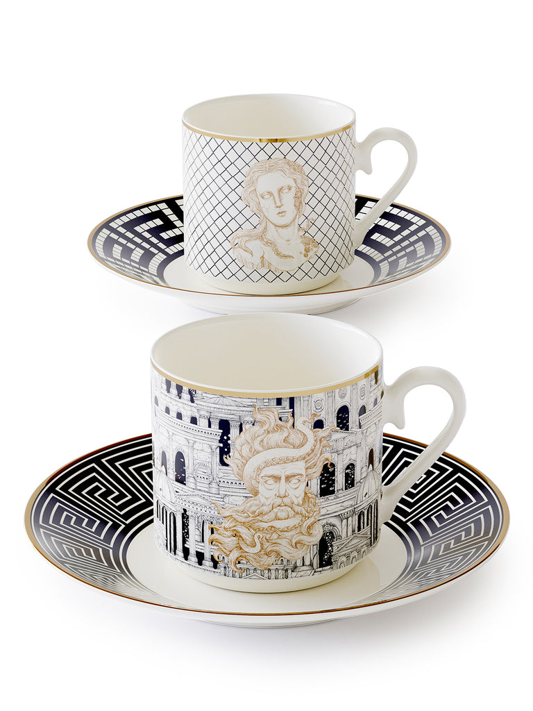 Tea cups 2 set Atlantis / Poseidon-Woman