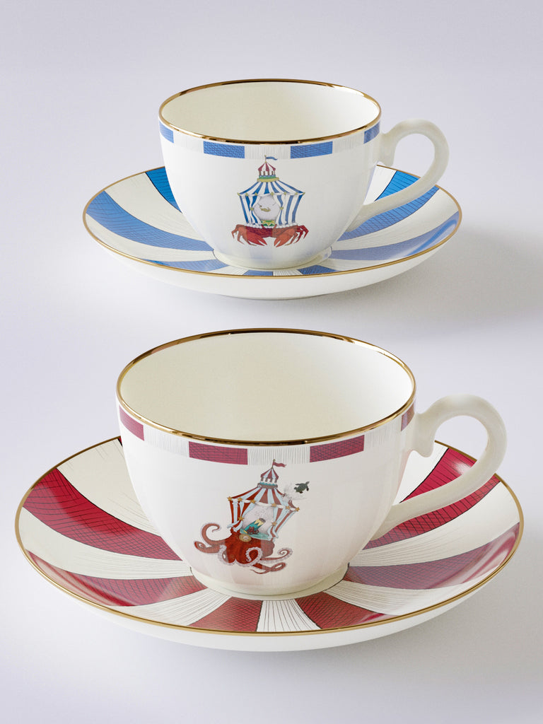 Tea cups 2 set Searcus / octopus-crab