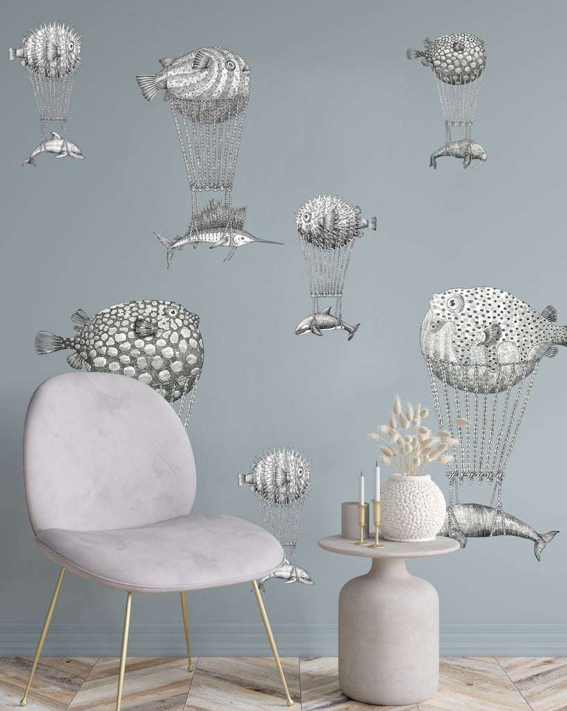 Montgolfier fishes wallpaper